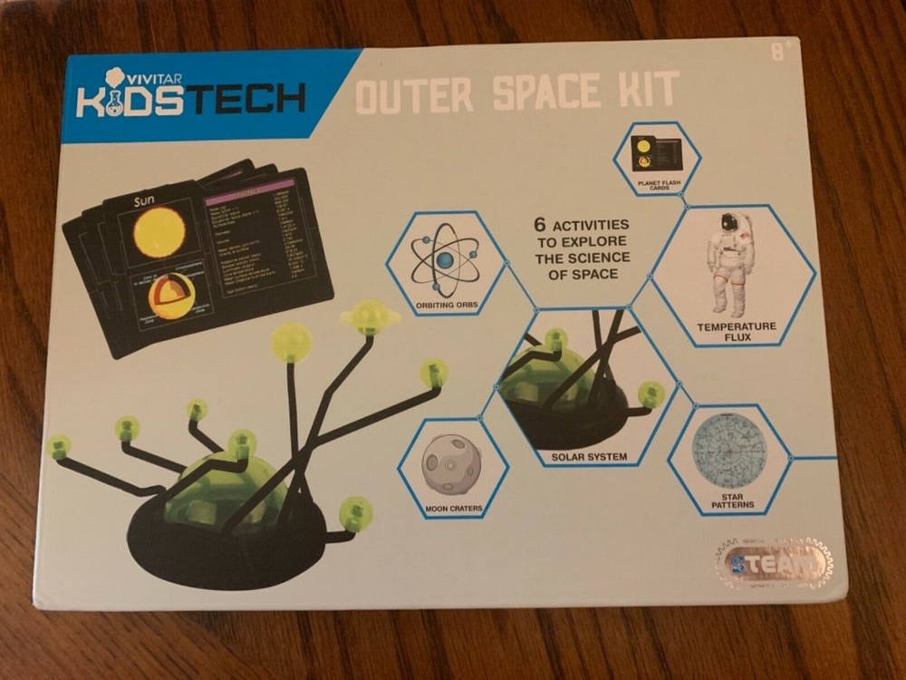 New Vivitar Kids Tech Outer Space Exploration Science Kit 6 Activities Open Box