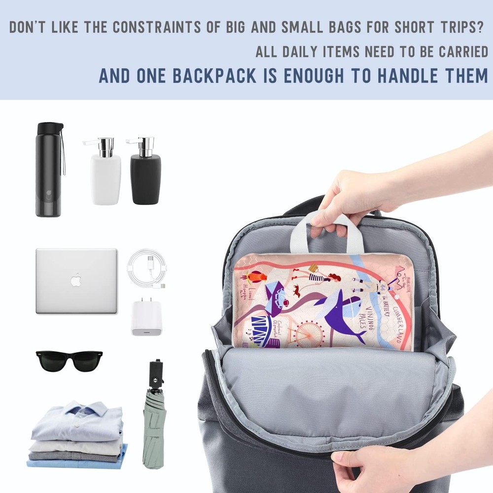6 Set Compression Packing Cubes Compressed Storage Bags for Carry on Suitcase...