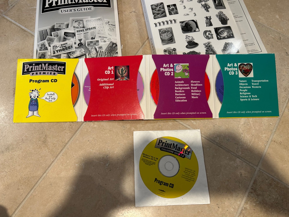 Printmaster Premier publishing suite 7.0 Windows 95/98 software