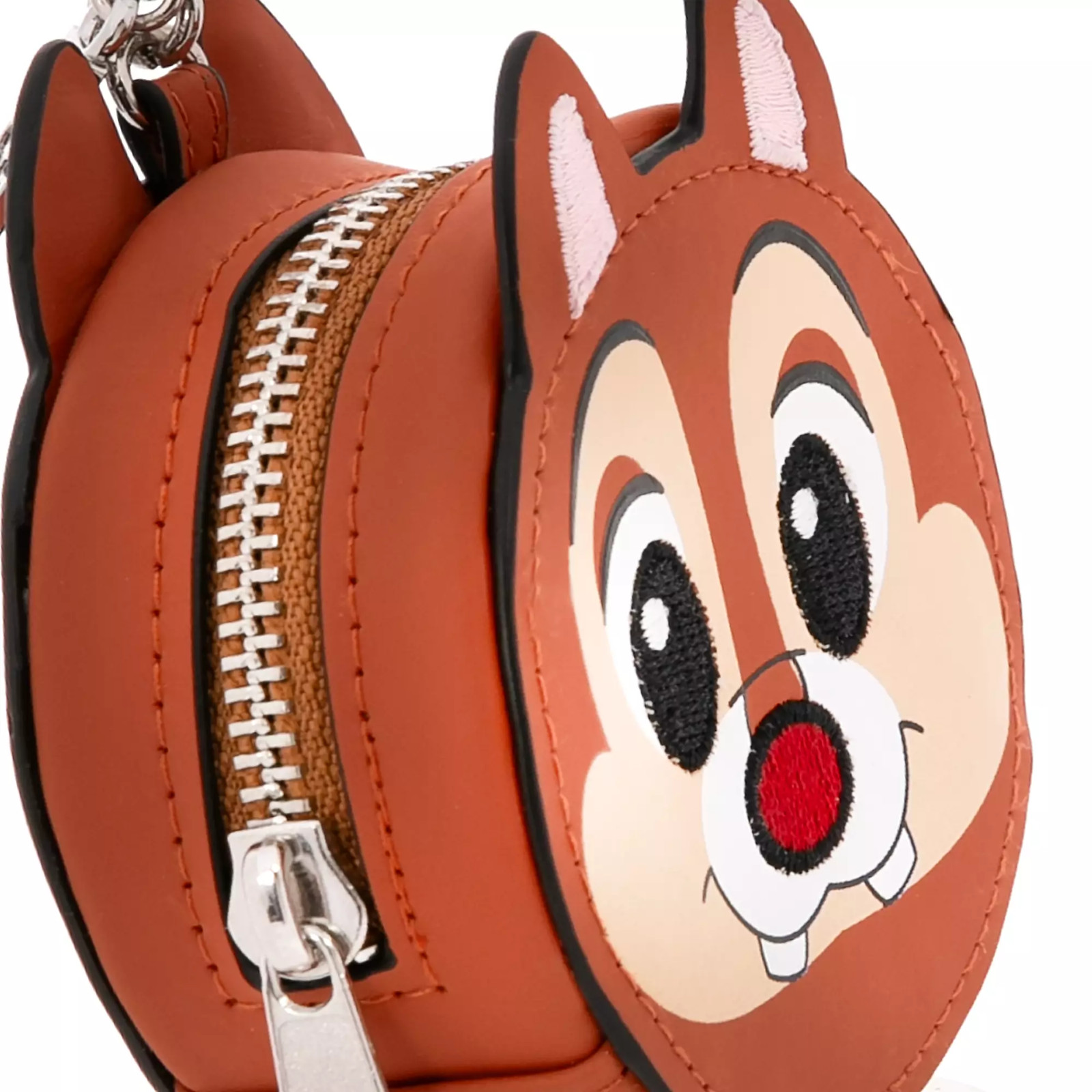 Disney Chip 'n Dale Two-Sided Zip Close Coin Purse/Bag Charm NEW