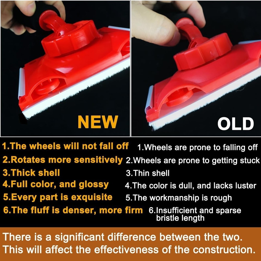 Pro-Grade Paint Edger with Rotatable Handle & Replacement Pads for Precision