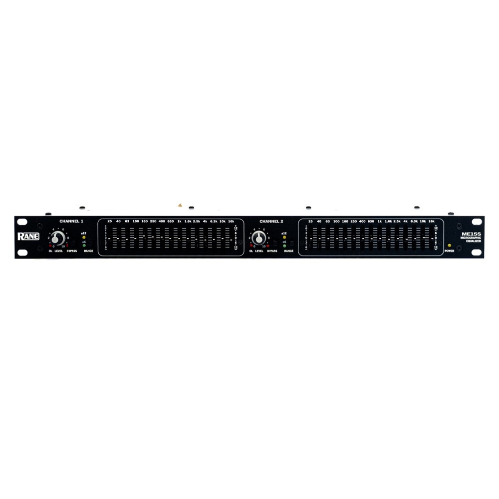 Rane ME15S 2-Channel 2/3-Octave MicroGraphic EQ – Rackmount Equalizer with Box