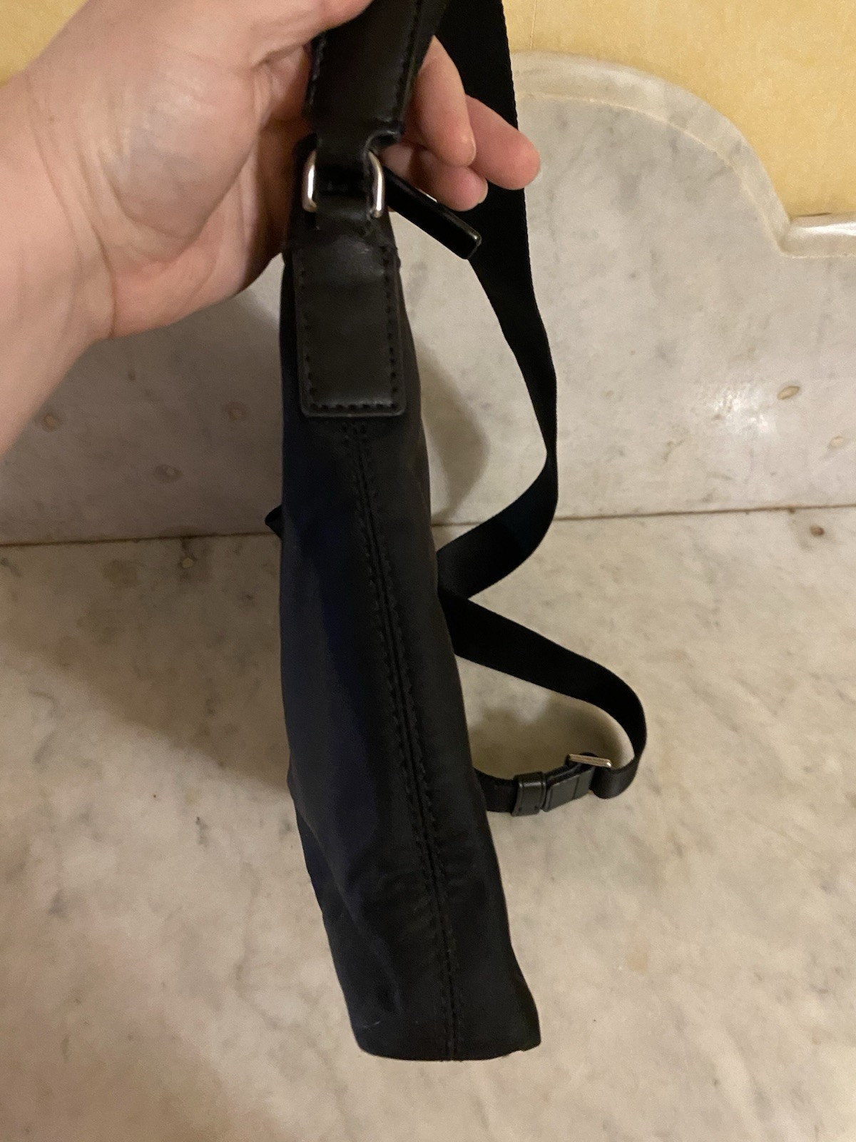 Michael Kors Black Nylon Jet Set Travel Crossbody Bag Silver Hardware