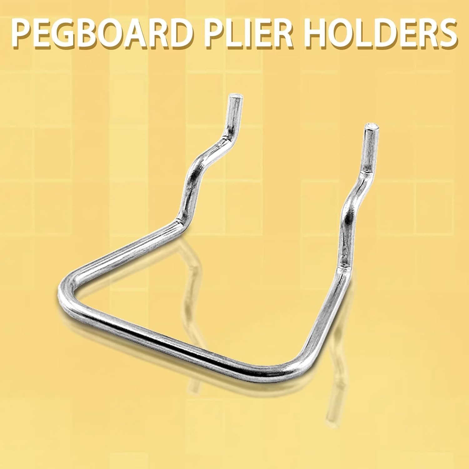 16pcs Pegboard Pliers Holders Stainless Steel Hooks Double Loop Pegboard Organiz