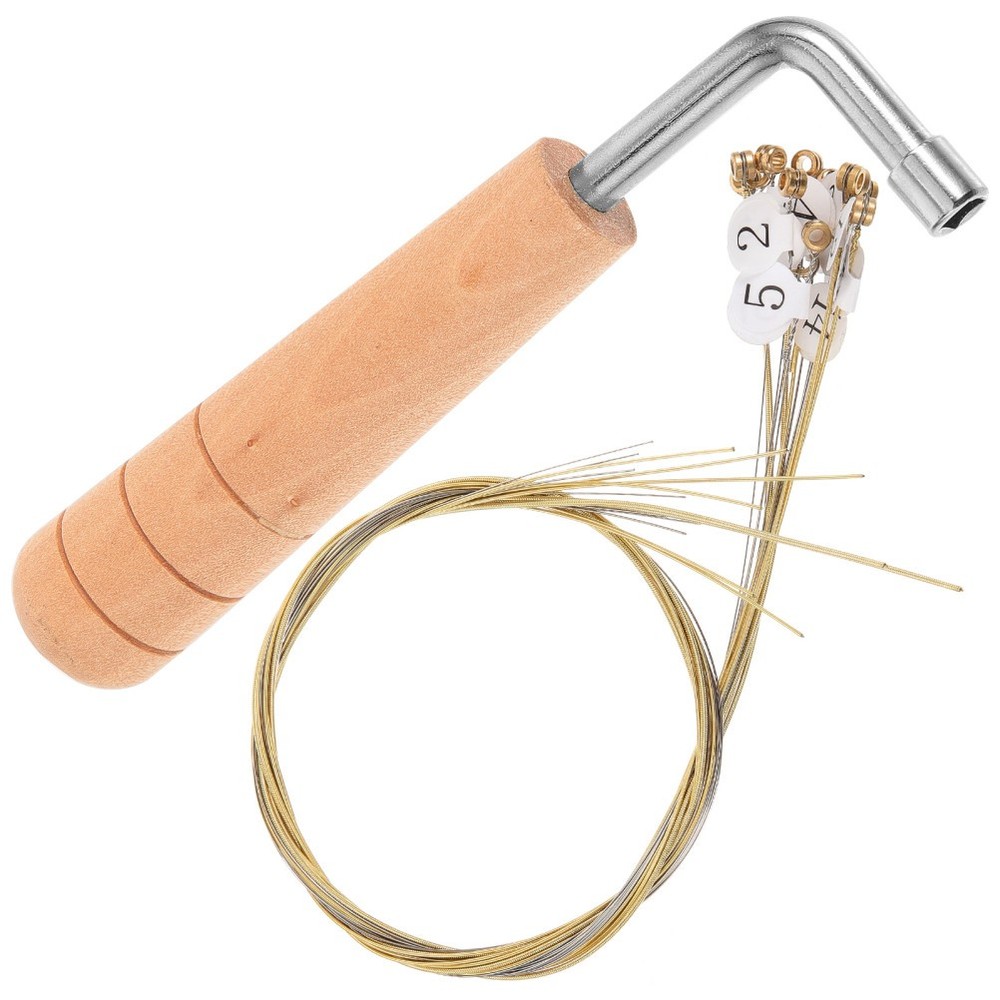 1Set Lyre Strings Kit Includes Metal Strings And Tuning Wrench For Harp
