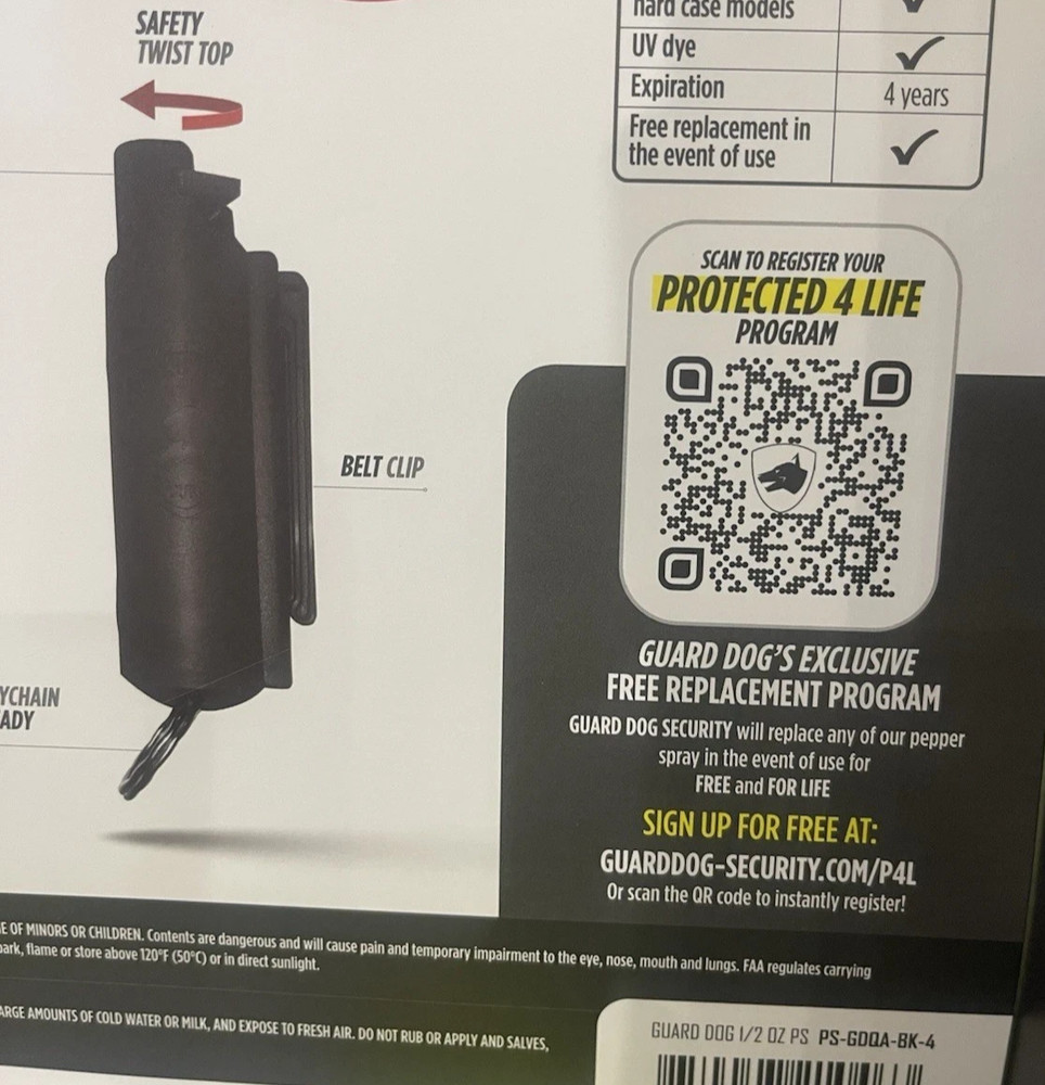 Guard Dog Security Quick Action Pepper Spray 2 Pack