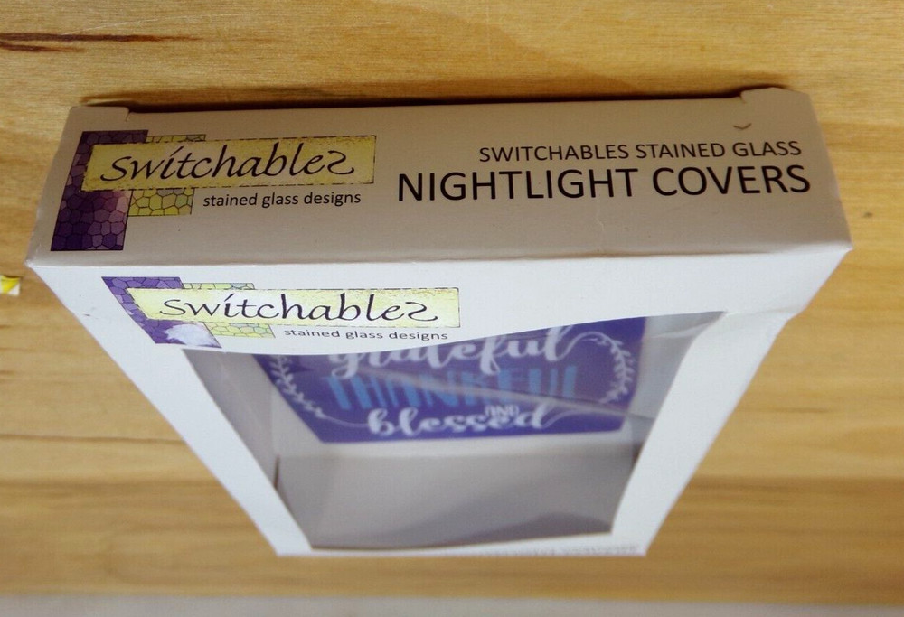 Switchable Stained Glass Night Light Cover NEW