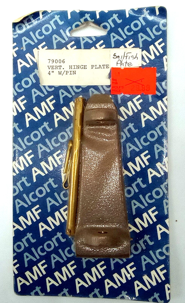 Alcort Vertical Hinge Plate 4" with pin
