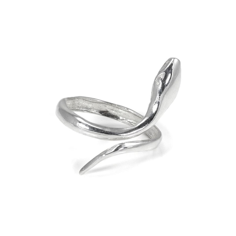 Sterling Silver 2mm Band Snake Toe Ring Adjustable Rings