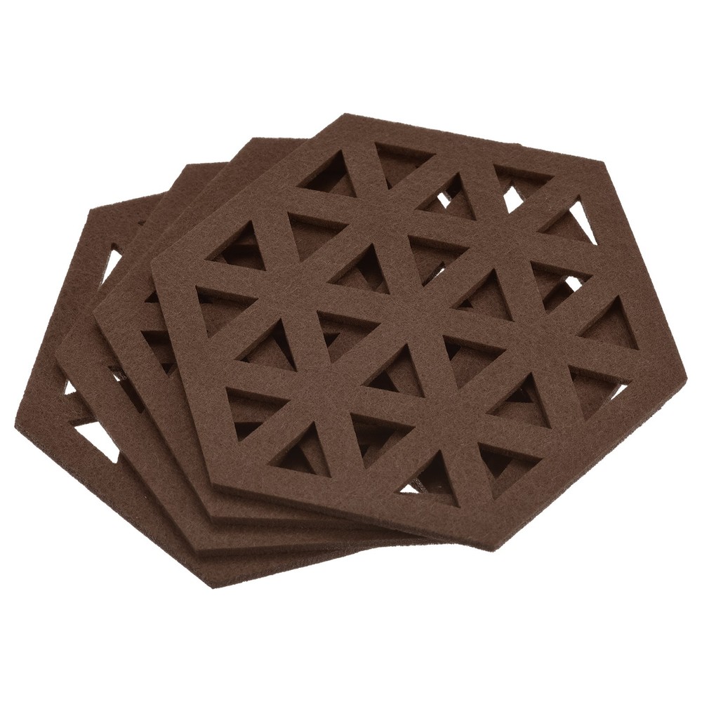 Felt Coasters 4pcs Hexagonal Coffee Coasters
