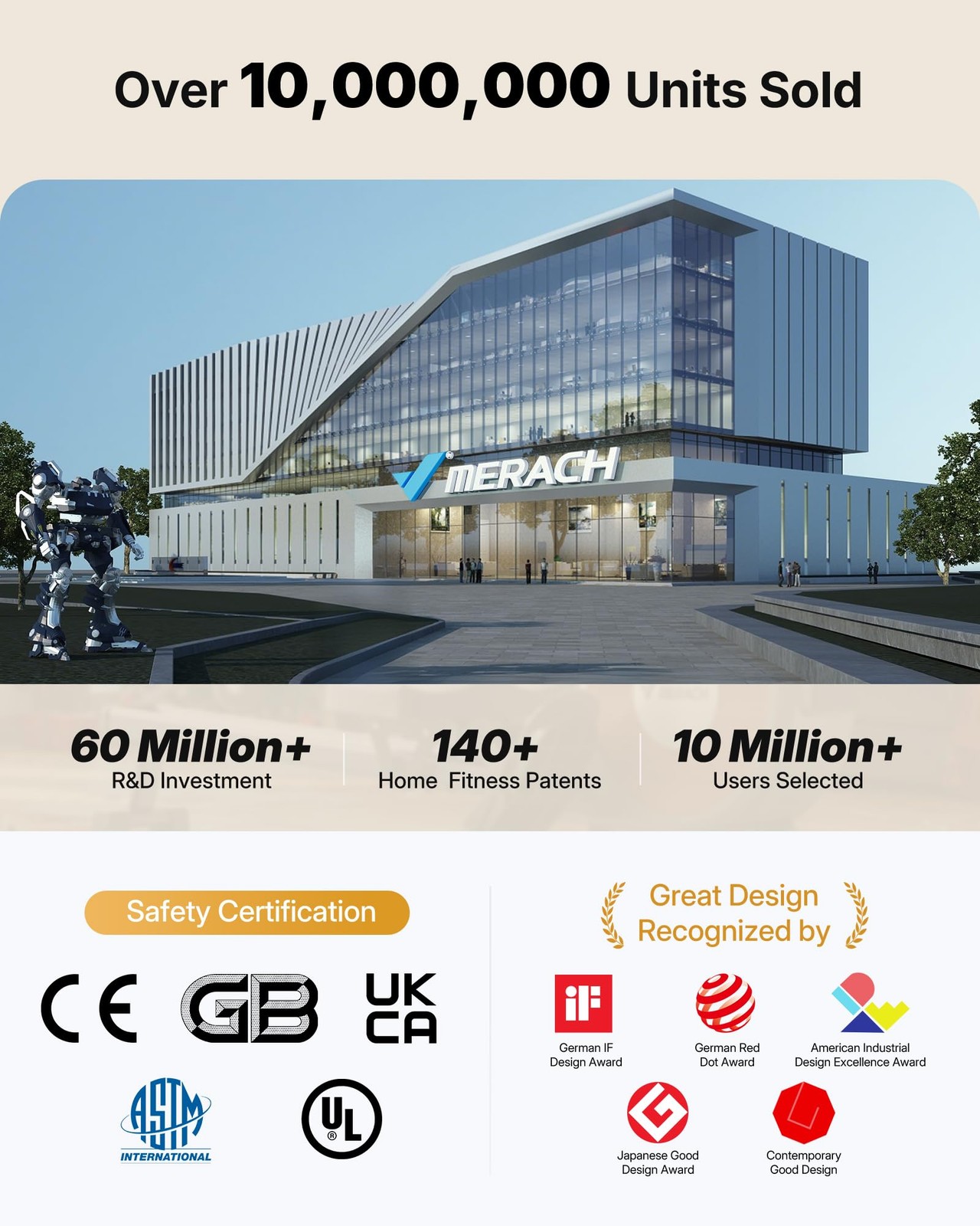 Merach Rocking Steppers for Exercise at Home, 3D Motion Stair Stepper with