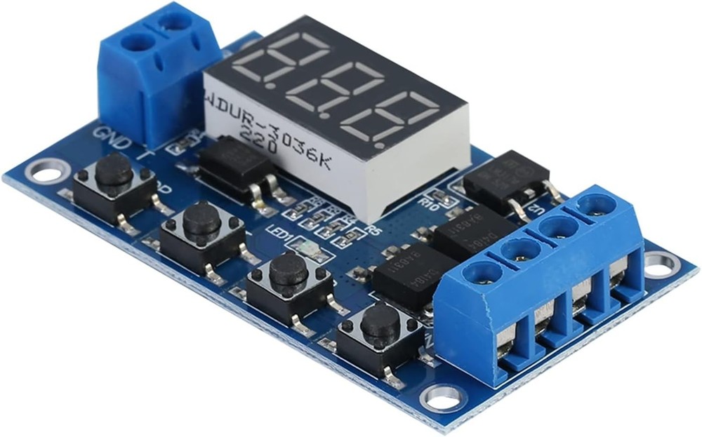 Versatile DC 5V-36V Relay Timer Module with LED Display - Powerful Control