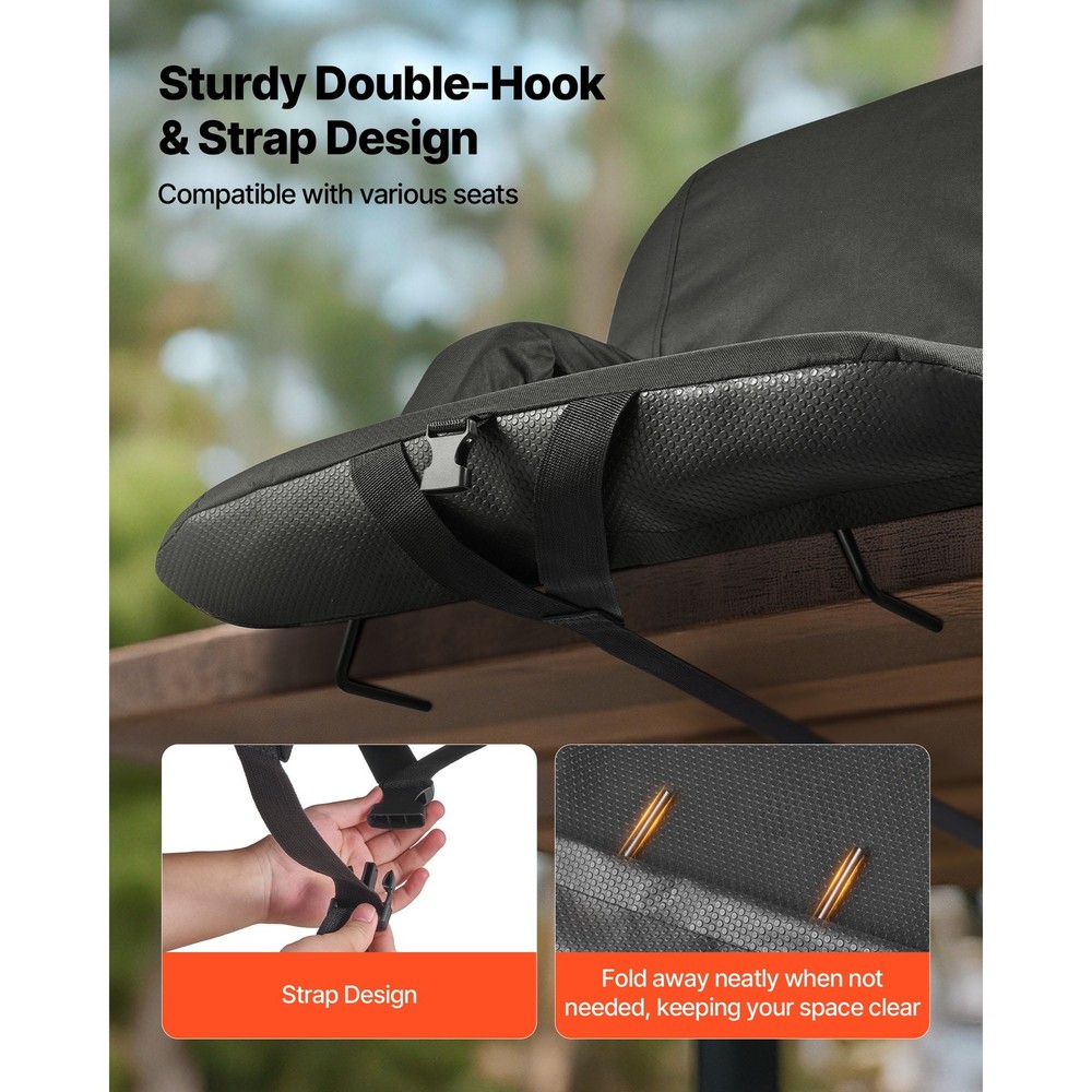 Stadium Seat with Adjustable Angles, 2.9'' Padded Cushion, Back Support