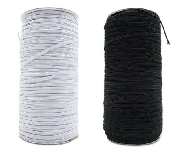 130 Yards Elastic Band Cord For DIY Trim Spandex Make Face Cover String USA