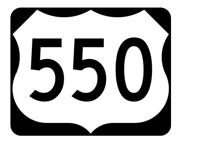 US Route 550 Sticker Decal