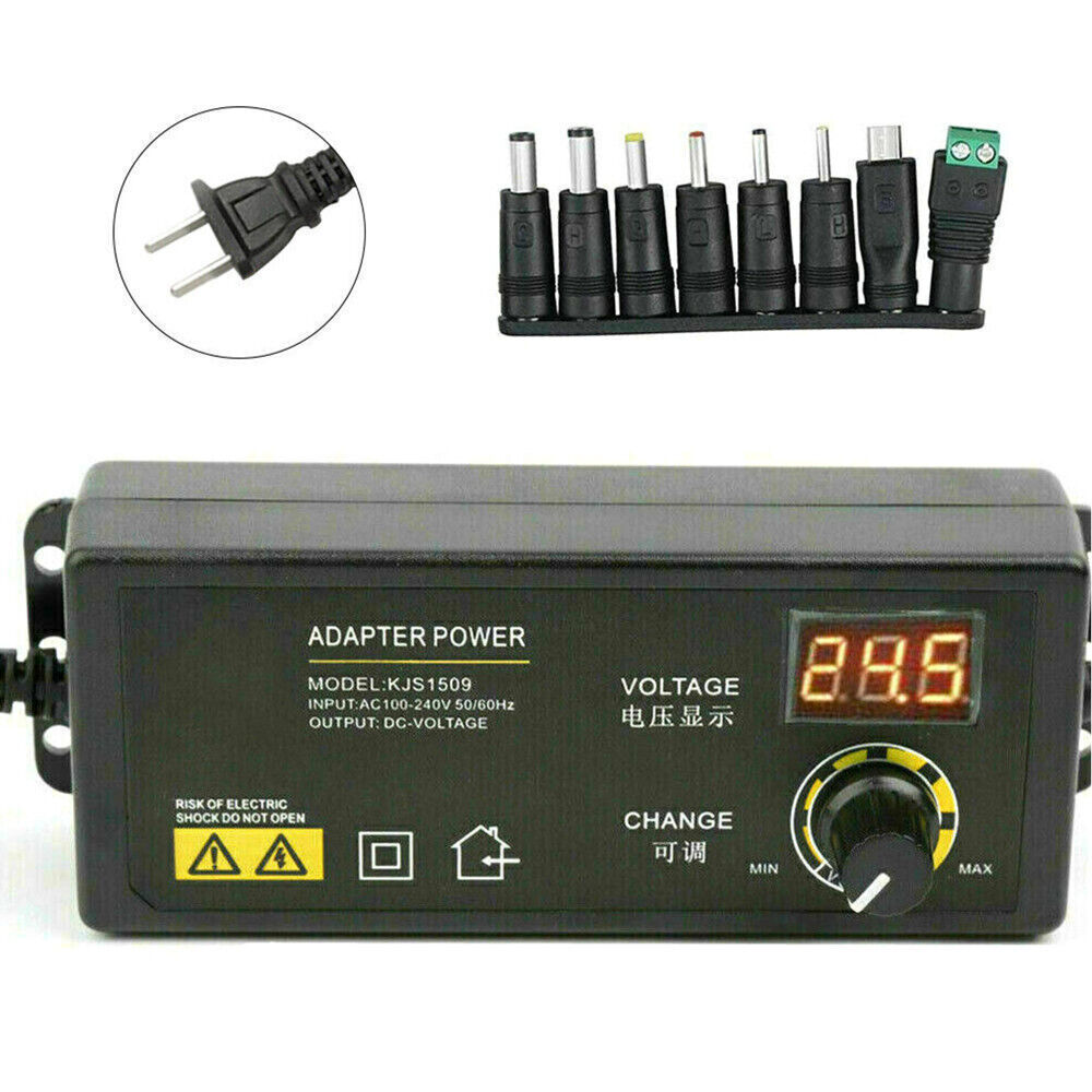Adjustable AC/DC Power Supply Adapter Charger Variable Voltage 3V-24V UniversalB