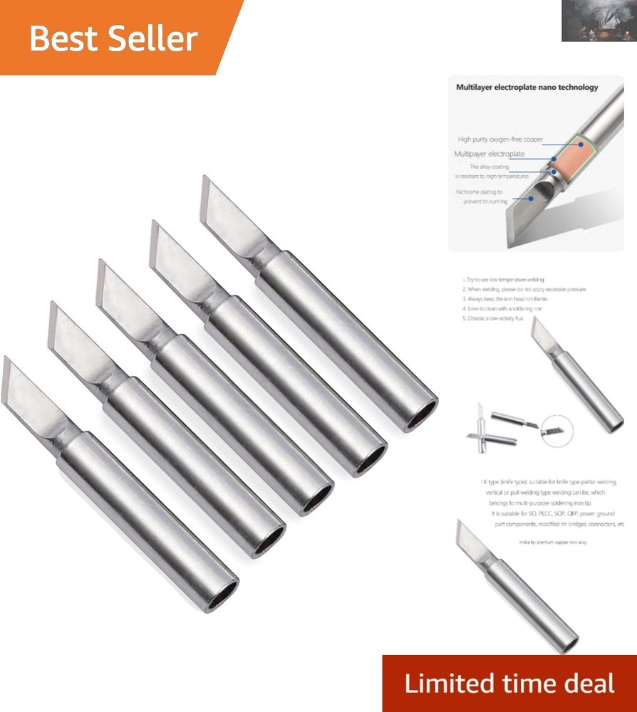 Replacement 900M Soldering Iron Tips - Long Lasting & Efficient for All Stations