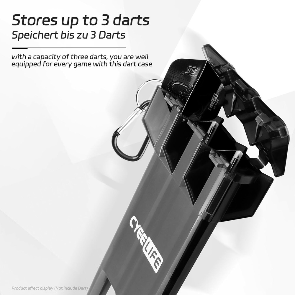 Portable Adjustable Dart Carrying Case - Secure Storage for 3 Assembled Darts