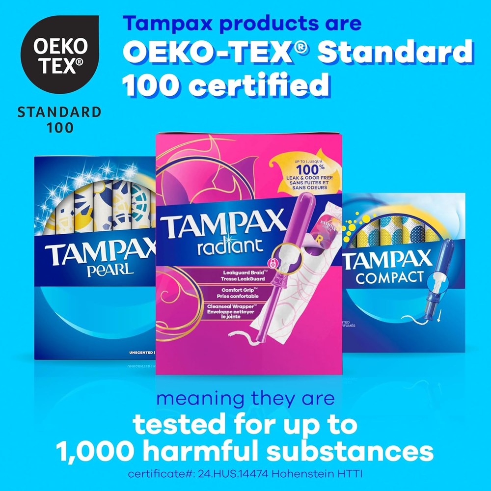 Super Plus Absorbency Tampons Leak Guard Braid Unscented 100 Count