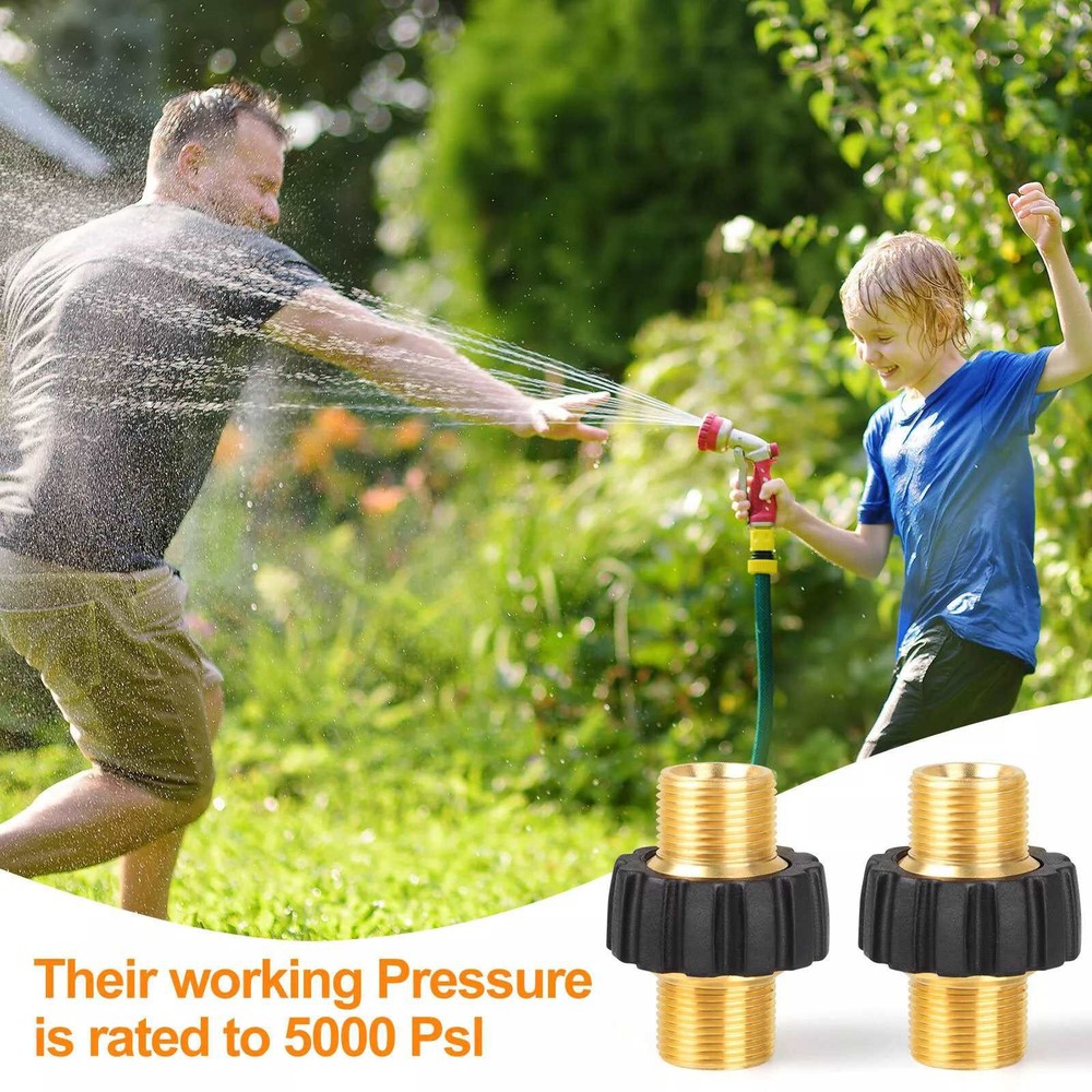 2 x Pipe Hose Adapter Pressure Washer Connector With 22mm Outer Thread