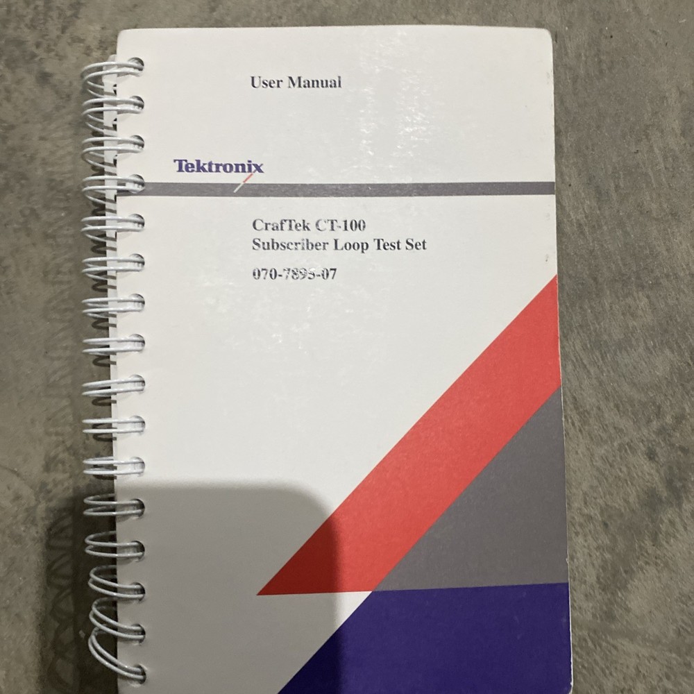 Tektronix CT100 CrafTEK Subscriber Loop Test Set