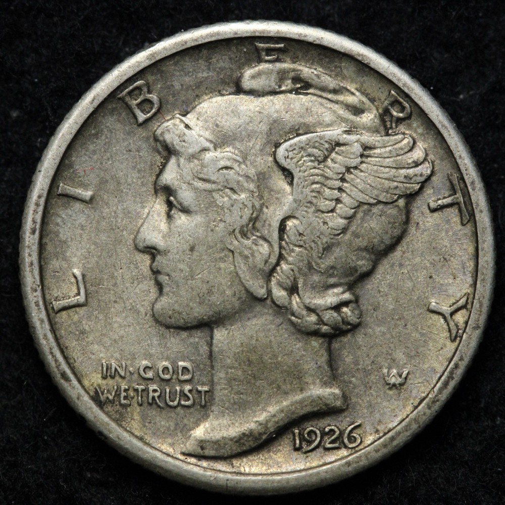 1926 Mercury Silver Dime AU E319 SYCC