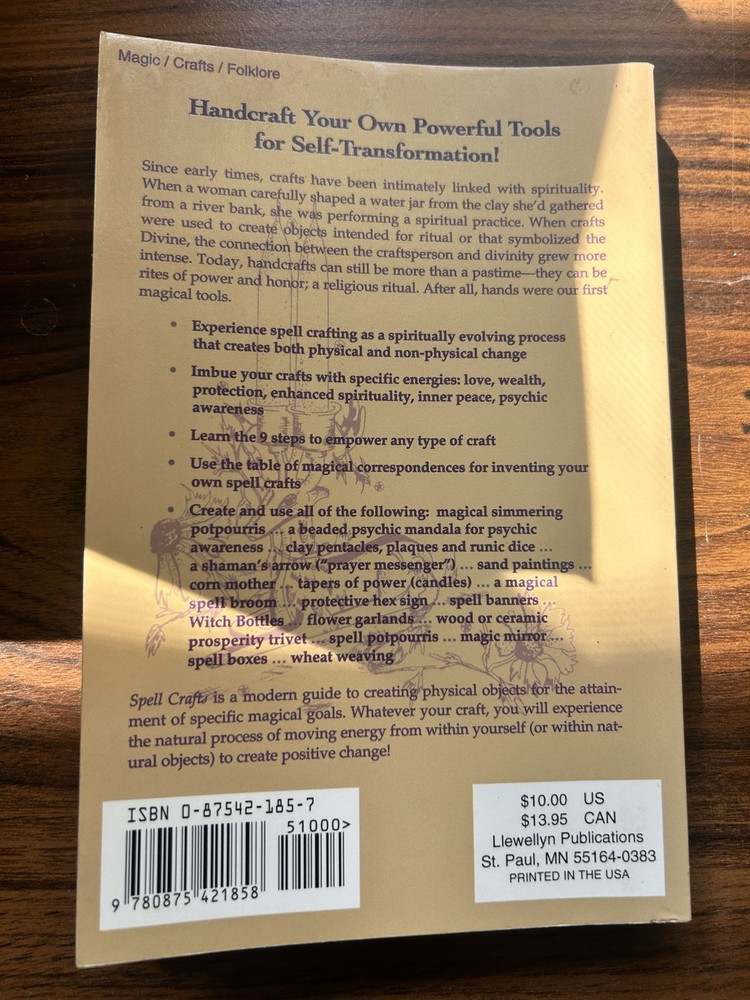 Spell Crafts Creating Magical Objects Cunningham Harrington Wicca & Paganism