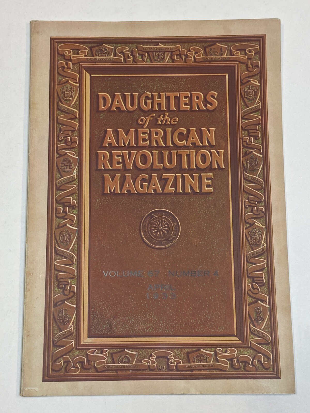 DAR Daughters of the American Revolution Magazine Apr 1933 Postage Stamp England