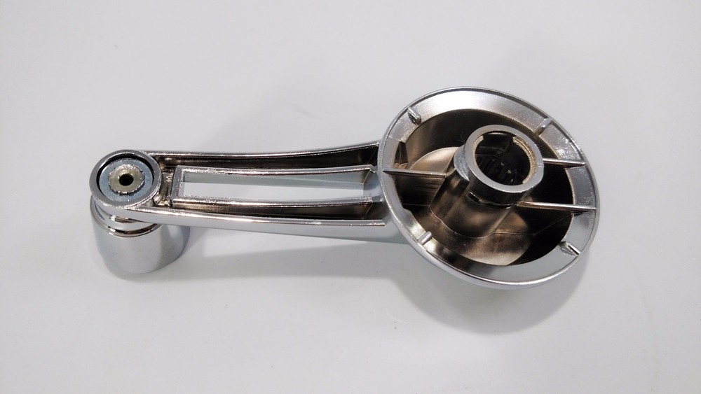 Pair 1961-66 Chevy Chrome Door Window Crank Handles Double Arm Chrome Knobs