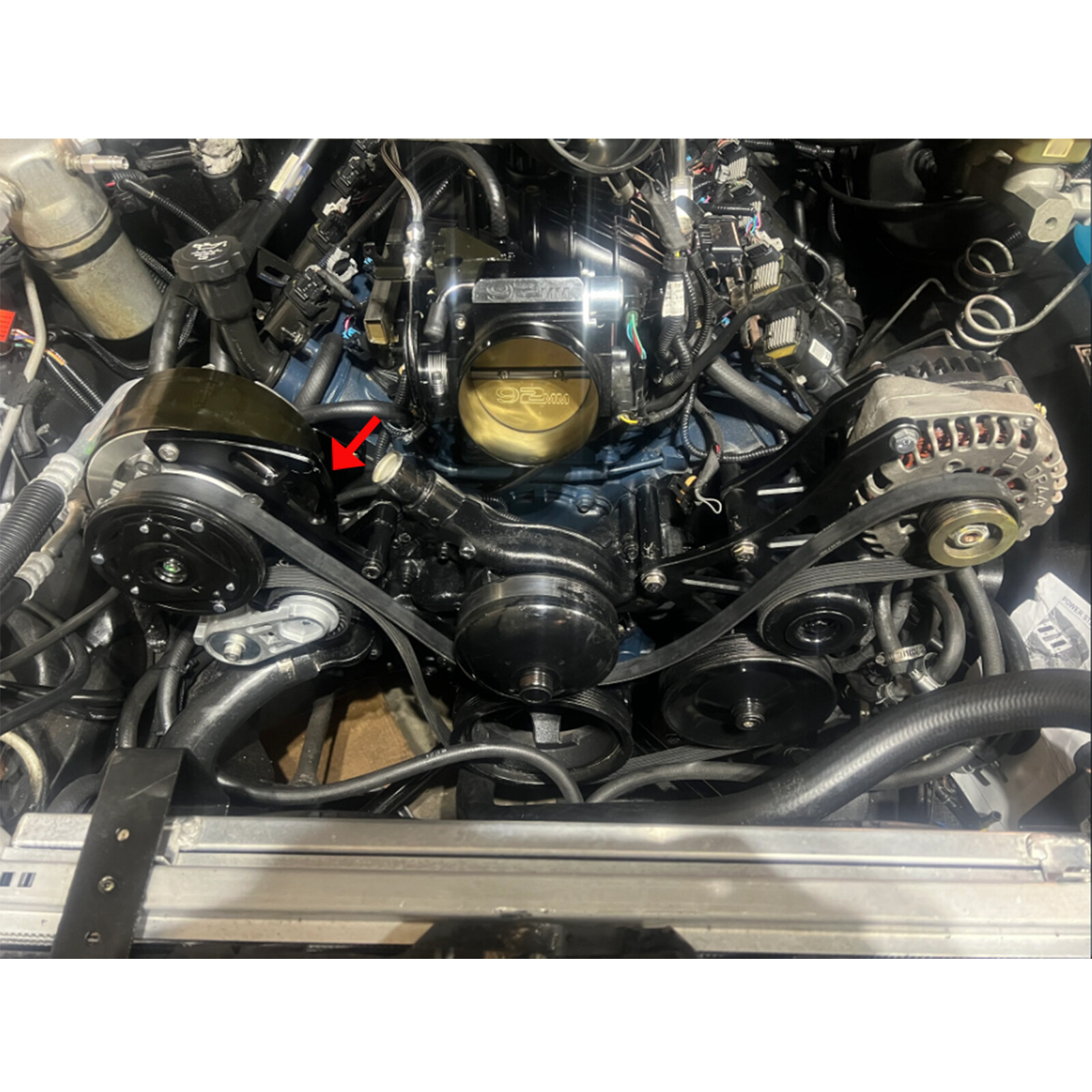 R4 AC Compressor High Mount Bracket Kit For LS Swap For Chevy GMC SUV Truck LQ9