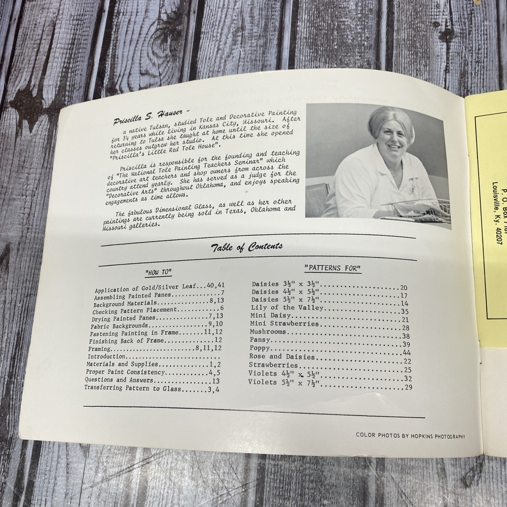 Dimensional Glass Painting Project Instruction 1971 Art Tutorial Pattern Book