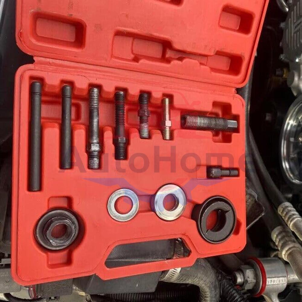 13PCS Power Steering Pump Pulley Puller Remover & Alternator Installer Tool Kit