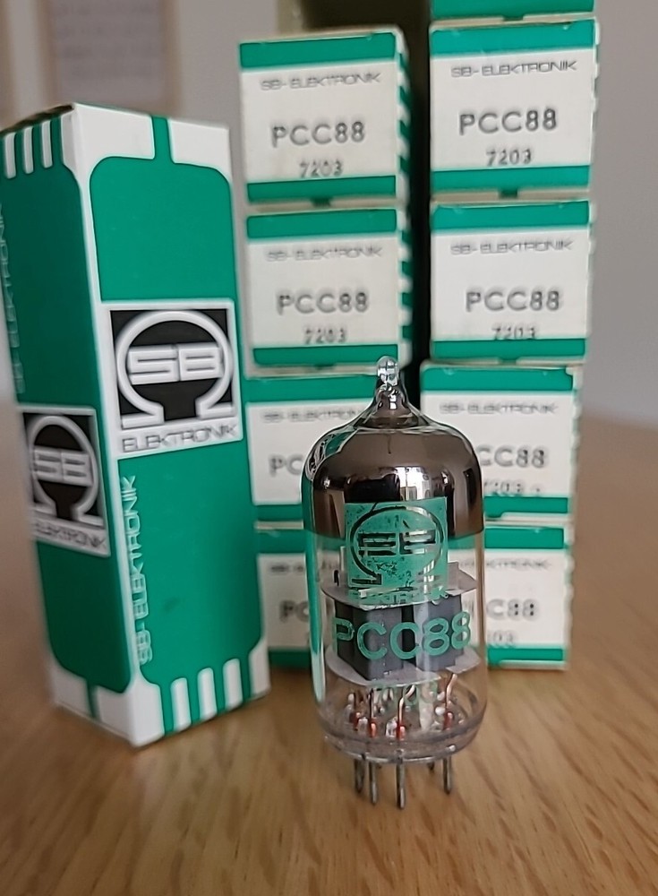 SB Electronics PCC88 7DJ8 new (7V ECC88) grey shield tubes tubes