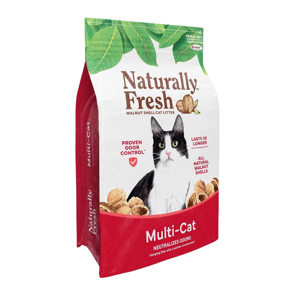 Cat Litter Made from Walnut Shells, Unscented, Multi-Cat, Upcycled, Low Dust,...