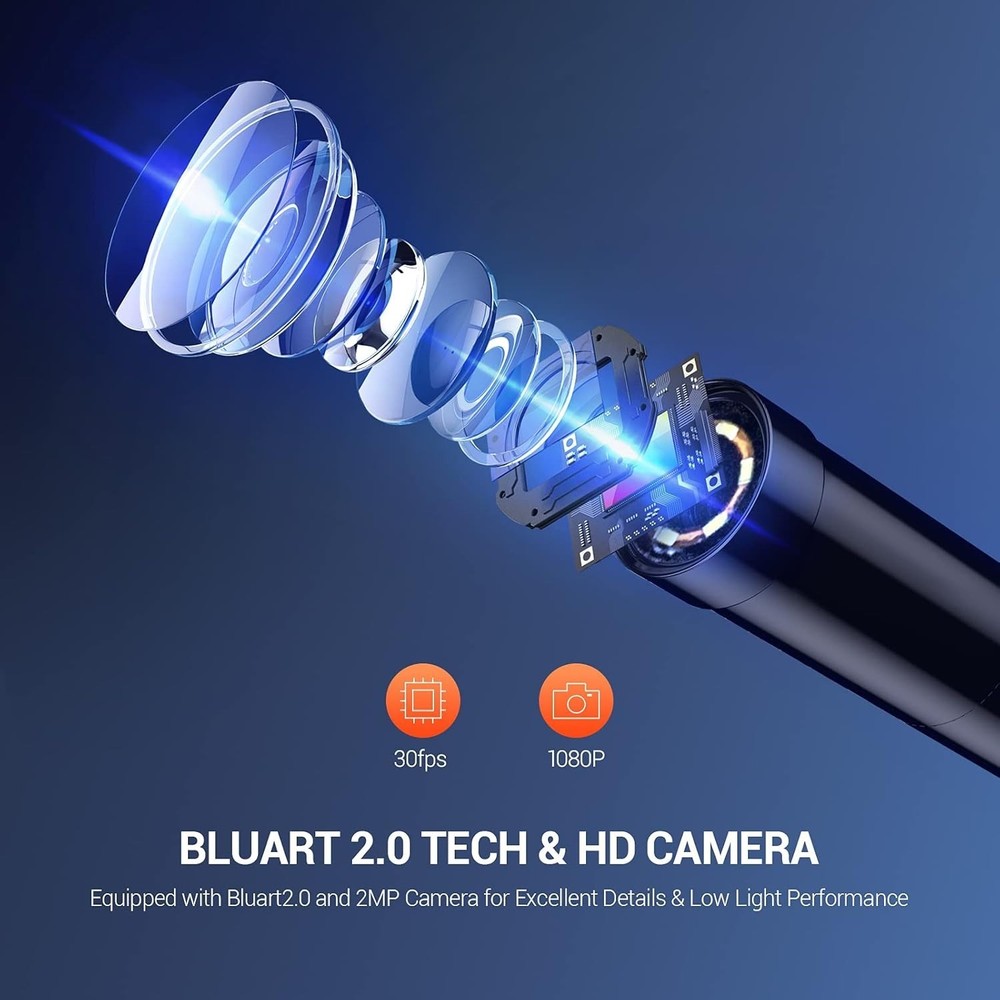 Advanced 5.5mm Borescope Camera with Lights & Photo Capture