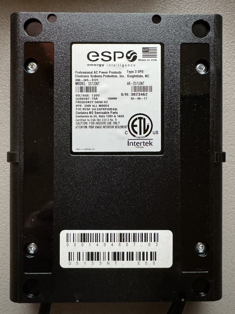 SHARP ESP SURGEX DIGITAL QC D5133NT AC POWER LINE FILTER NEW