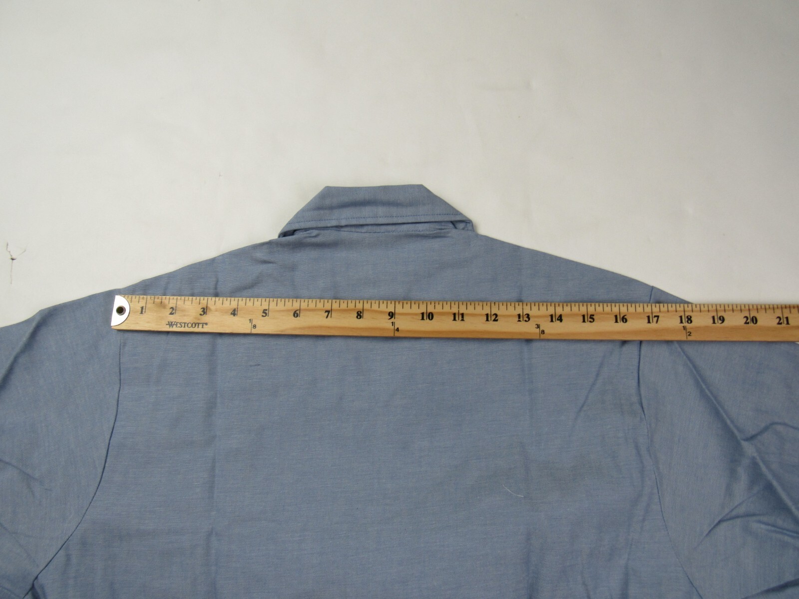 USN Chambray Work Shirt Vintage NOS Blue Utility Shirt Size M