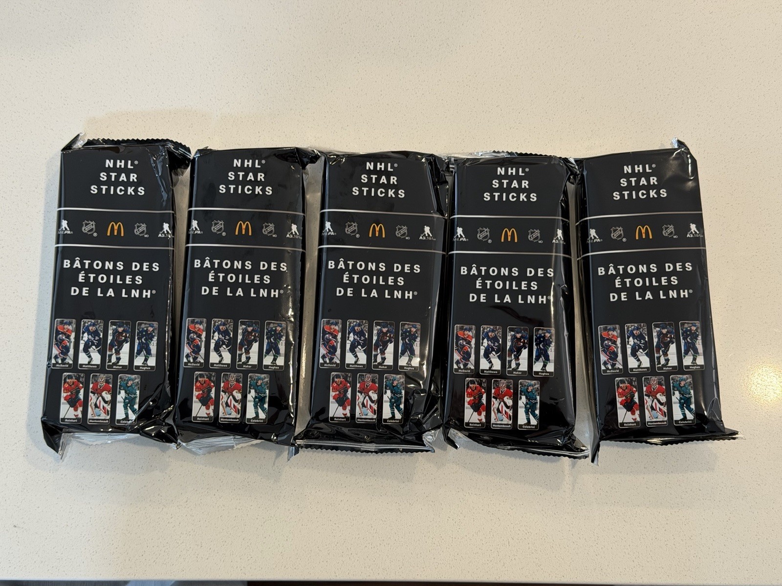 5 LOT SEALED NHL McDonalds Star Sticks Canada Blind box 2026 McDavid Hughes