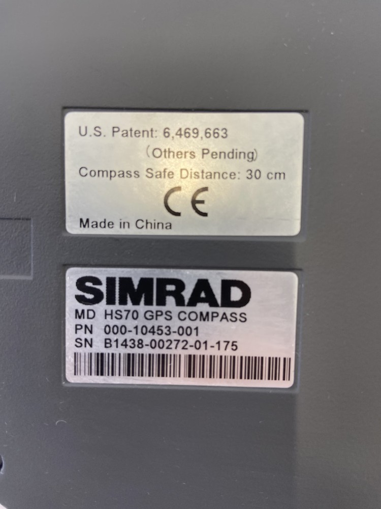 Simrad - HS70 - GPS Compass/Satellite Compass - w/N2K Drop Cable, Base - Tested