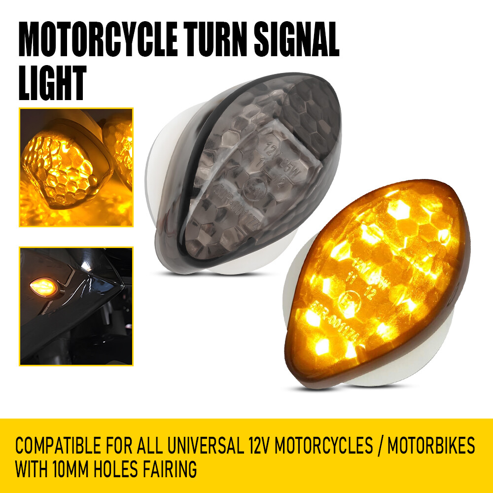 LED Flush Mount Front Turn Signal Blinker Amber For Honda CBR600RR CBR600F4/F4i