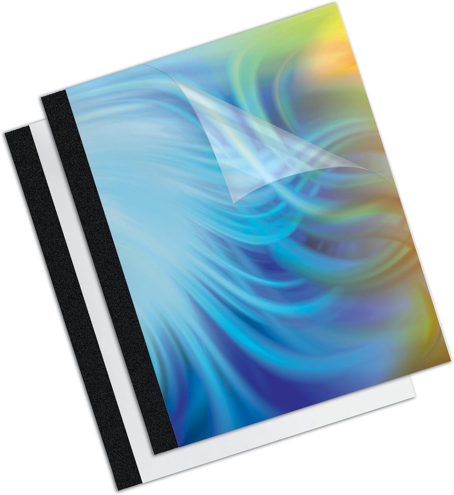Heavy-Duty Thermal Binding Covers - Durable Material, Elegant Back - 10-Pack