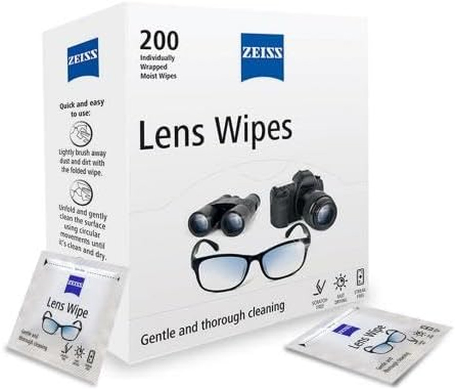 Pre-Moistened Lens Cleaning Wipes, 200 Count