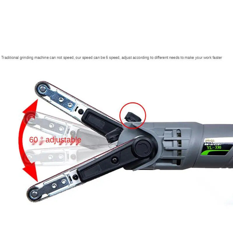 Handheld 6-speed Stepless Variable Speed Belt Sander YL-330 Small Portable
