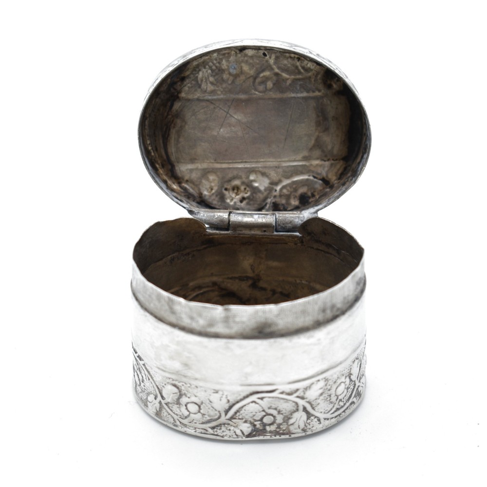 Antique Dutch Solid Silver Peppermint Box 19th Century Circa 1880