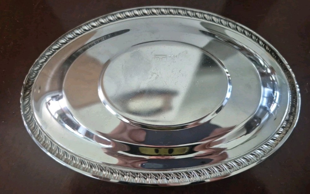 9.5 Inch Long Silver Plate Tray.