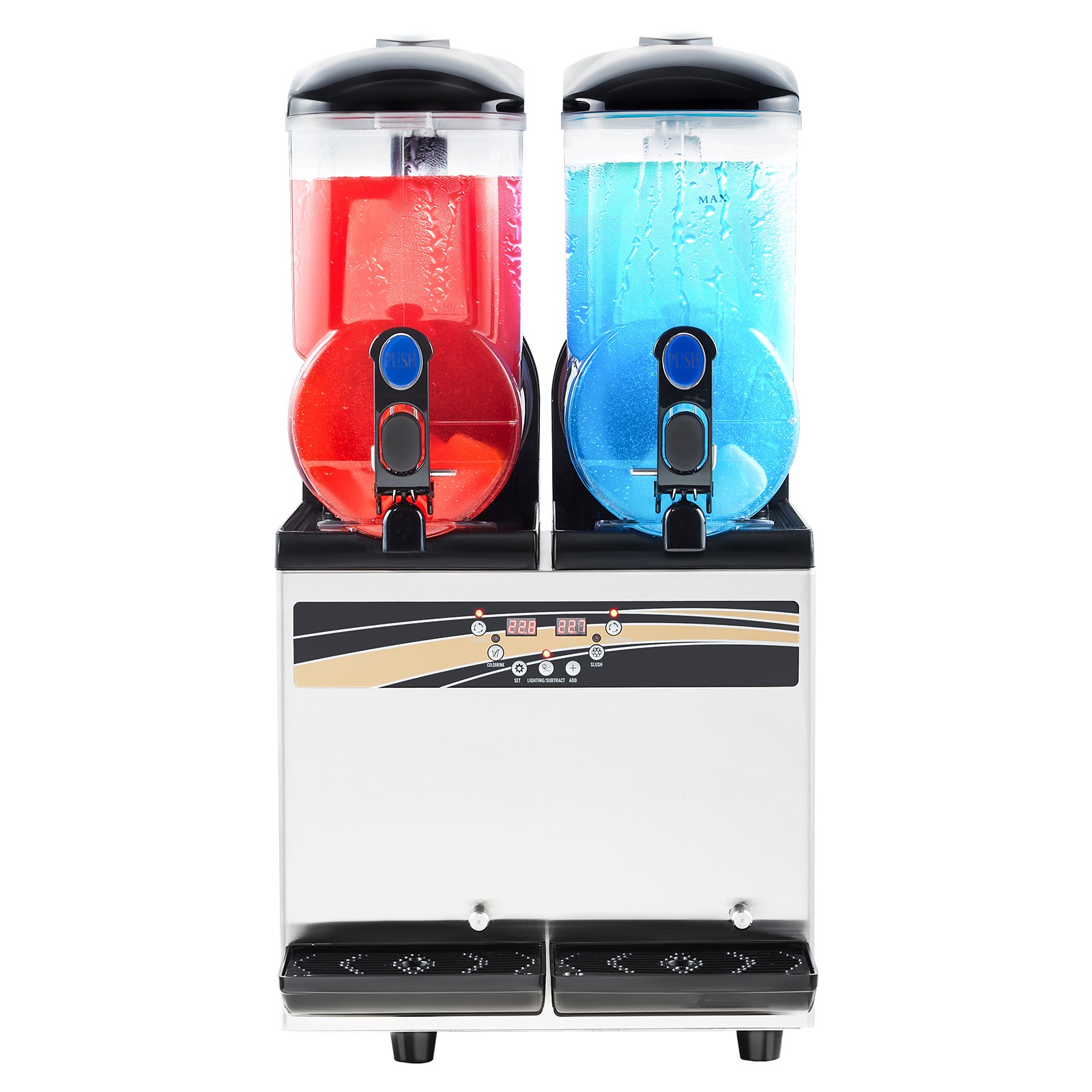 Commercial Slushy Machine 15Lx2 Tank Margarita Smoothie Cold Frozen Drink Maker
