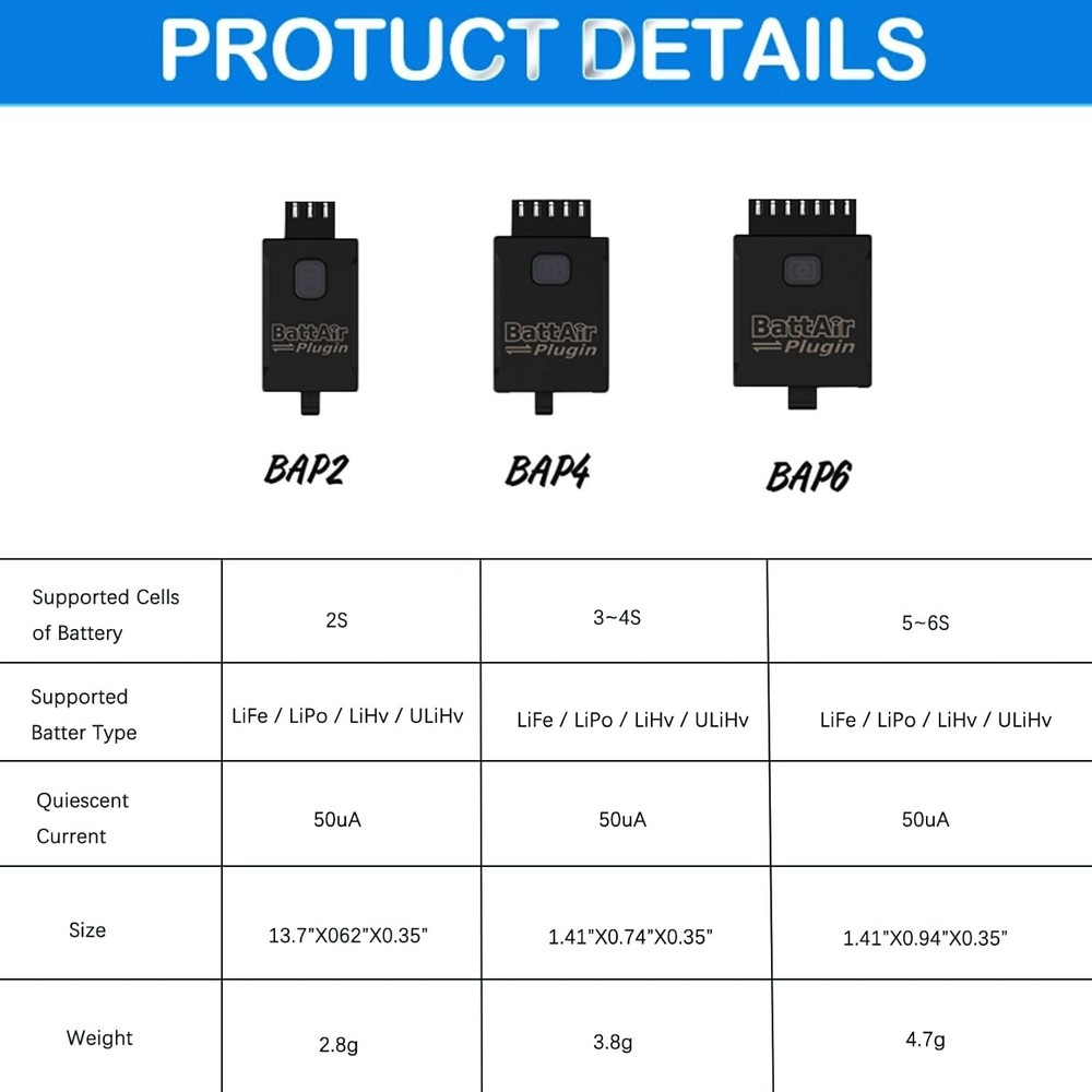 ISDT BattAir Bluetooth 2S 3S 4S 5S 6S Controller Plugin Voltage Checker APP