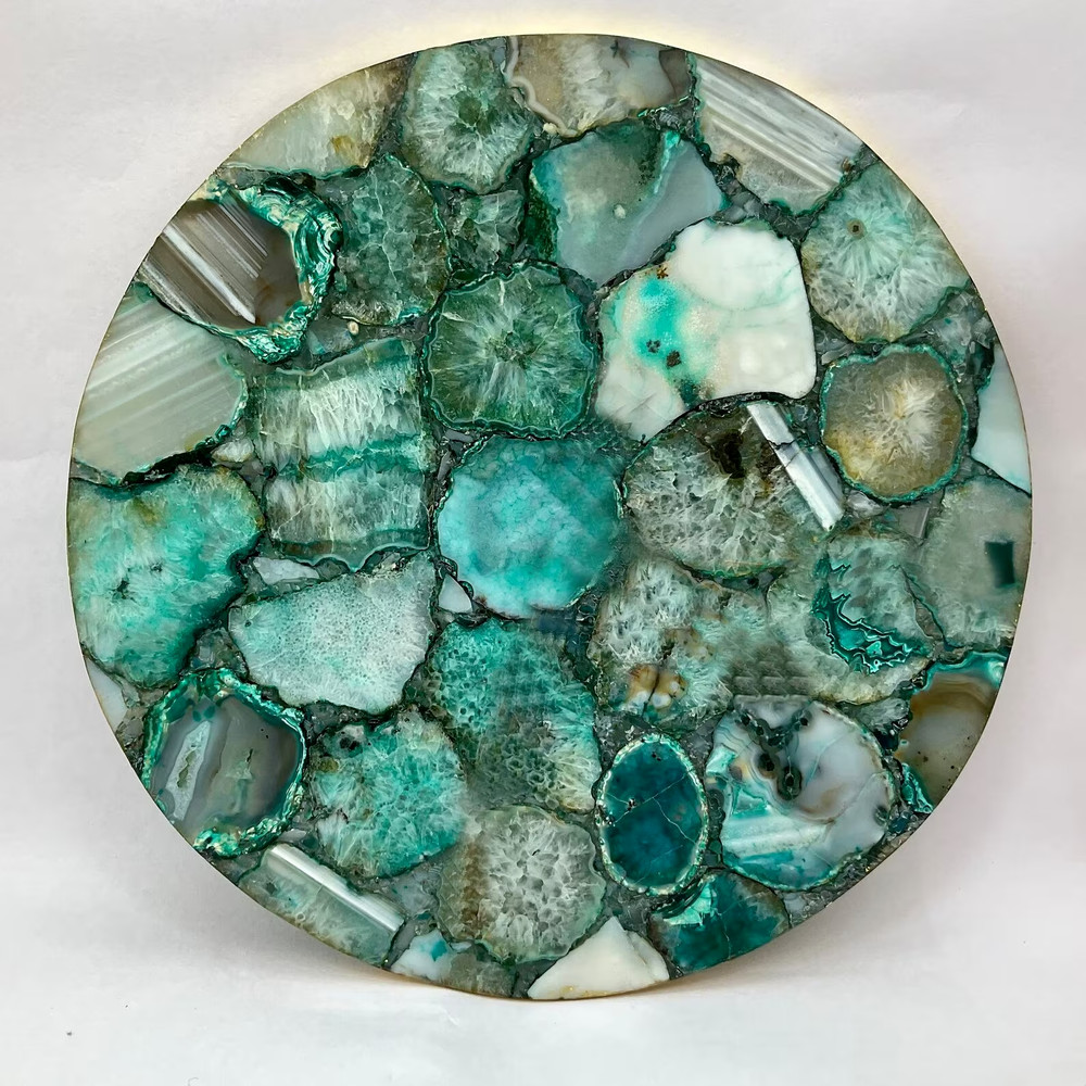 21" Agate Stones Table Top / Agate Coffee Table Top / Agate side table Top