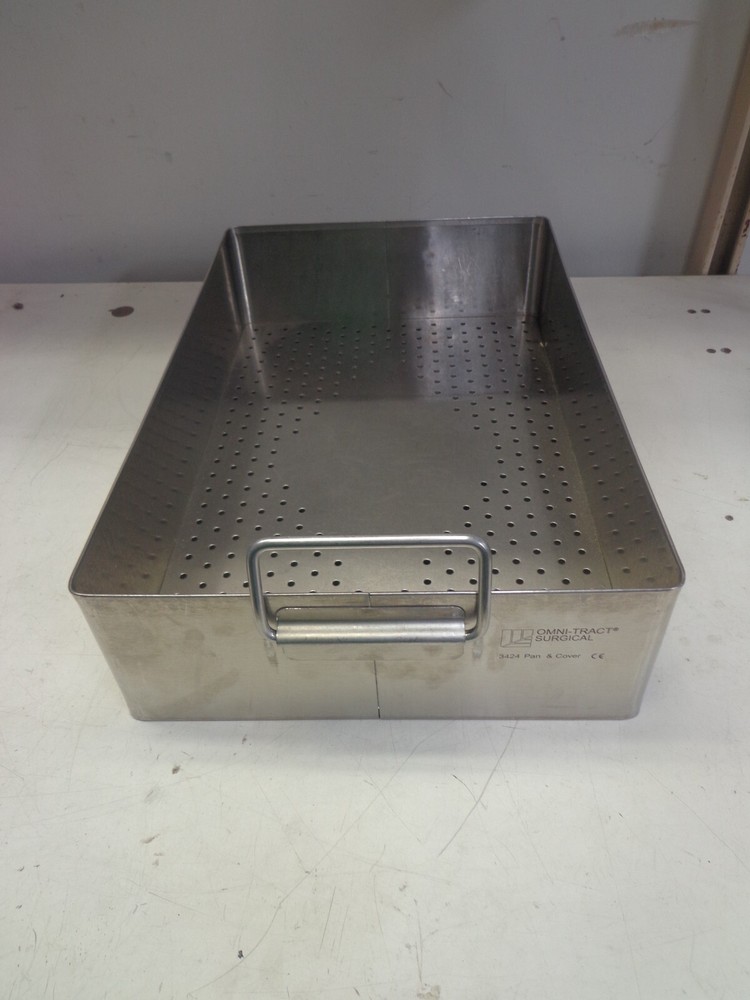 Omni-Tract Surgical Sterilization Container Tray Stainless Case Endoscopy