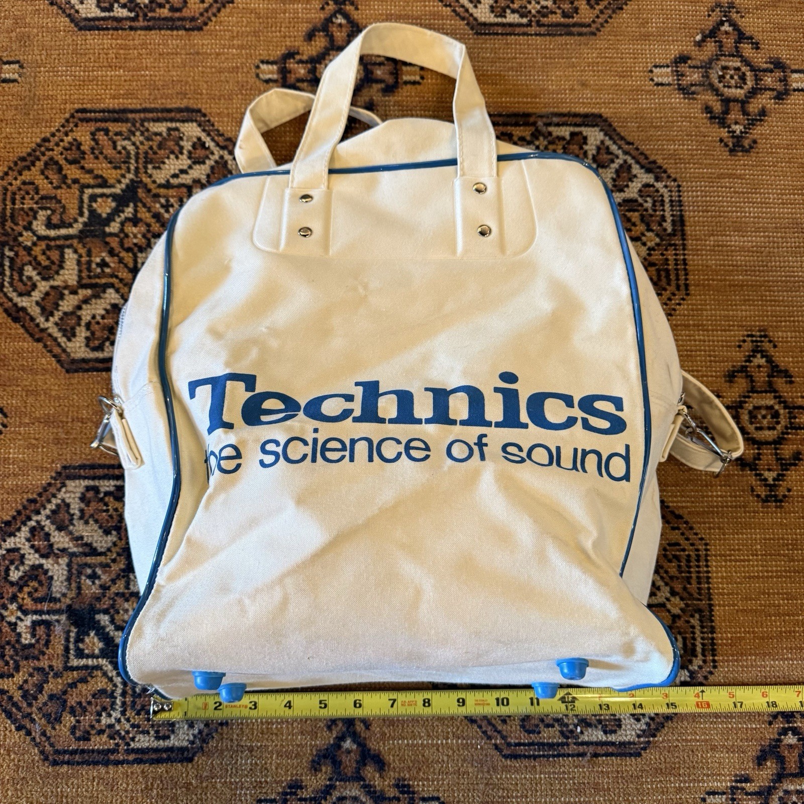 Rare Vintage Technics Record Travel Bag 1970s Vinyl LP DJ Bag Panasonic